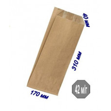 Паперовий крафт пакет саше 170*40*310 мм (бурий)