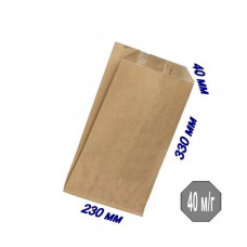 Паперовий крафт пакет саше 230*40*330 мм (бурий)