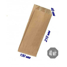 Паперовий крафт пакет саше 130*40*210 мм (бурий)
